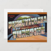 Pennsylvania Turnpike Vintage Travel Briefkaart (Voorkant / Achterkant)