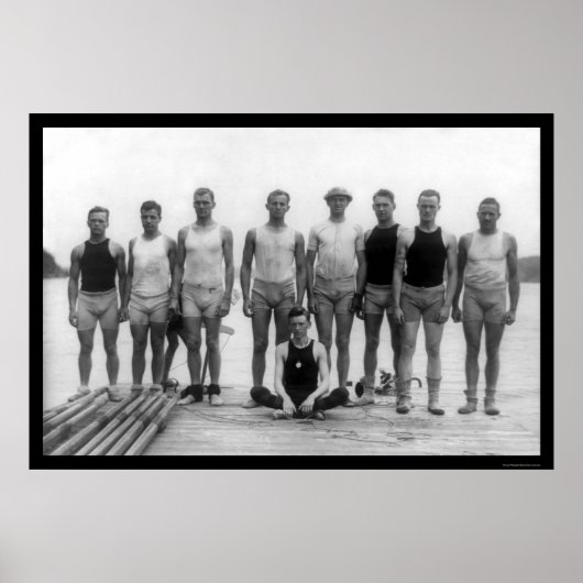 Pennsylvania University Rowing Team 1915 Poster (Voorkant)