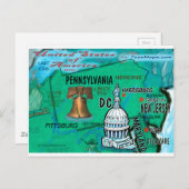 Pennsylvania USA Card Briefkaart (Voorkant / Achterkant)