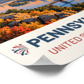 Pennsylvania USA – Oude Reisposter Poster (Hoek)
