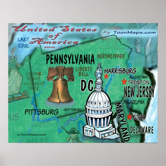 Pennsylvania USA Poster (Voorkant)