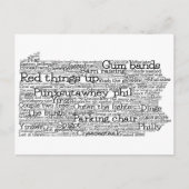 Pennsylvania USA Slang Word Art Map Briefkaart (Voorkant)