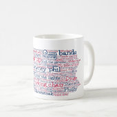 Pennsylvania USA Slang Word Art Map Coffee Mok (Voorkant rechts)
