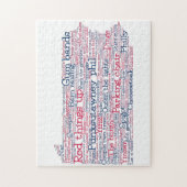 Pennsylvania USA Slang Word Art Map Jigzaag Puzzle Legpuzzel (Verticaal)