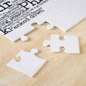 Pennsylvania USA Slang Word Art Map Jigzaag Puzzle Legpuzzel (Zijkant)