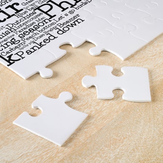 Pennsylvania USA Slang Word Art Map Jigzaag Puzzle Legpuzzel (Zijkant)