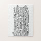 Pennsylvania USA Slang Word Art Map Jigzaag Puzzle Legpuzzel (Verticaal)