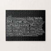 Pennsylvania USA Slang Word Art Map Jigzaag Puzzle Legpuzzel (Horizontaal)