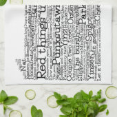 Pennsylvania USA Slang Word Art Map Kitchen Towel Theedoek (Gevouwen)