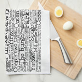 Pennsylvania USA Slang Word Art Map Kitchen Towel Theedoek (Quarter Fold)