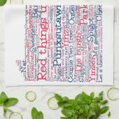 Pennsylvania USA Slang Word Art Map Kitchen Towel Theedoek (Gevouwen)