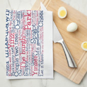 Pennsylvania USA Slang Word Art Map Kitchen Towel Theedoek (Quarter Fold)