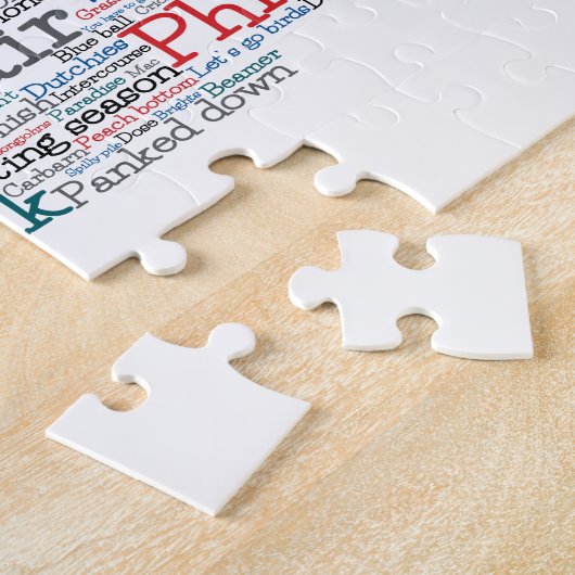 Pennsylvania USA Slang Word Art Map Legpuzzel (Zijkant)