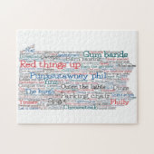 Pennsylvania USA Slang Word Art Map Legpuzzel (Horizontaal)