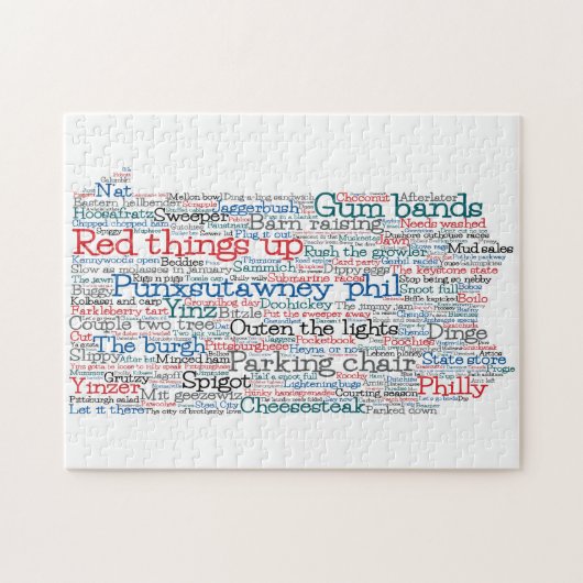 Pennsylvania USA Slang Word Art Map Legpuzzel (Horizontaal)
