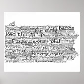 Pennsylvania USA Slang Word Art Map Poster (Voorkant)