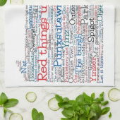 Pennsylvania USA Slang Word Art Map Theedoek (Gevouwen)