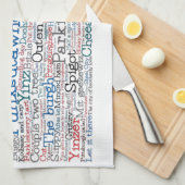 Pennsylvania USA Slang Word Art Map Theedoek (Quarter Fold)