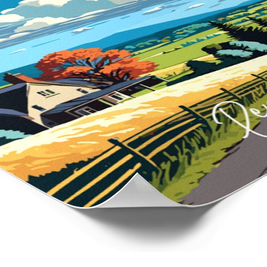 Pennsylvania USA vintage reisillustratie Poster (Hoek)