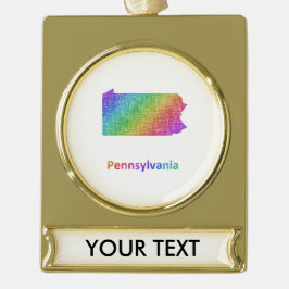 Pennsylvania Verguld Banner Ornament