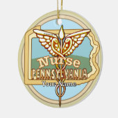 Pennsylvania Verpleegster Caduceus Keramisch Ornament (Links)