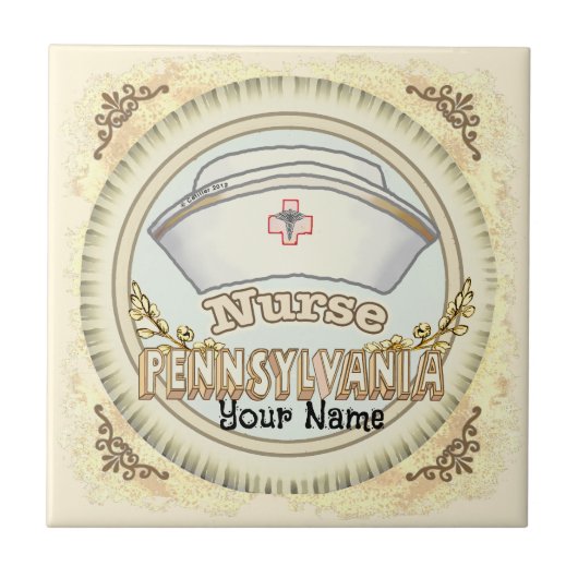 Pennsylvania Verpleegster Tegeltje (Voorkant)