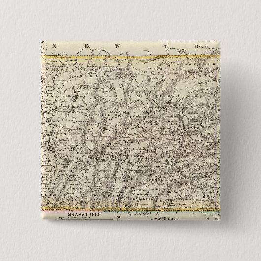 Pennsylvania Vierkante Button 5,1 Cm (Voorkant)