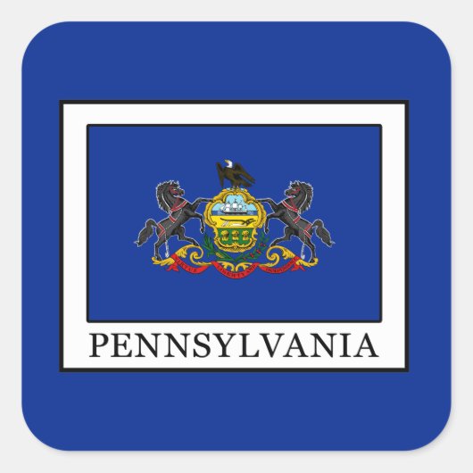 Pennsylvania Vierkante Sticker (Voorkant)