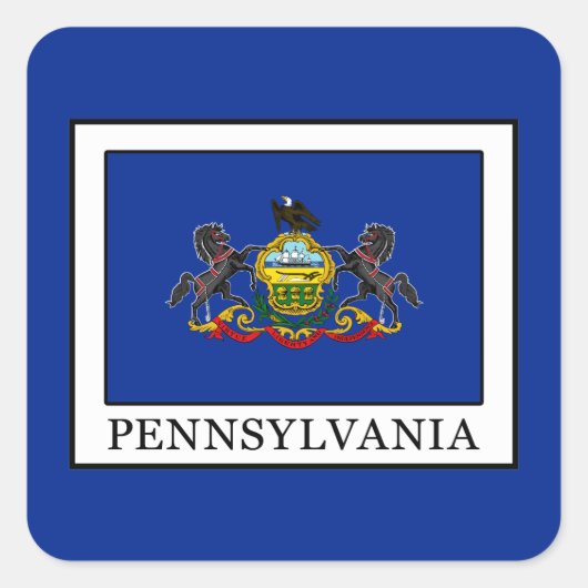 Pennsylvania Vierkante Sticker (Voorkant)