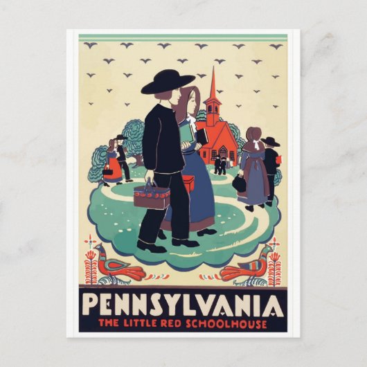 Pennsylvania vintage briefkaart USA (Voorkant)