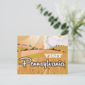 Pennsylvania vintage reisposter briefkaart (Staand voorkant)