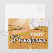 Pennsylvania vintage reisposter briefkaart (Voorkant / Achterkant)