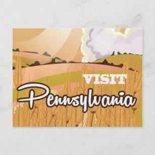 Pennsylvania vintage reisposter briefkaart