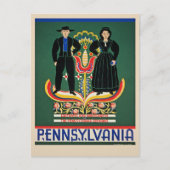Pennsylvania, vintage reisposter, briefkaart (Voorkant)