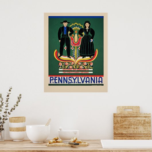 Pennsylvania, vintage reisposter, poster (Keuken)