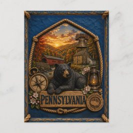 Pennsylvania Vintage Reizen Briefkaart