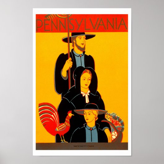 Pennsylvania Vintage Travel Poster (Voorkant)