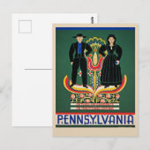 Pennsylvania, vintage travel poster, briefkaart (Voorkant / Achterkant)