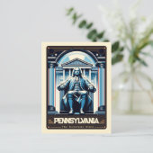 Pennsylvania | Vintage van patriottische spirit Briefkaart (Staand voorkant)