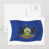 Pennsylvania Vlag Ansichtkaart Briefkaart (Voorkant / Achterkant)