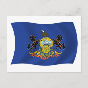 Pennsylvania Vlag Ansichtkaart Briefkaart