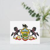 Pennsylvania vlag briefkaart (Staand voorkant)