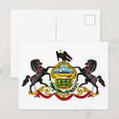 Pennsylvania vlag briefkaart (Voorkant / Achterkant)