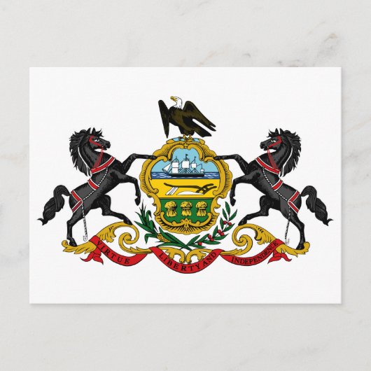 Pennsylvania vlag briefkaart (Voorkant)