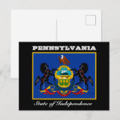 Pennsylvania vlag briefkaart (Voorkant / Achterkant)