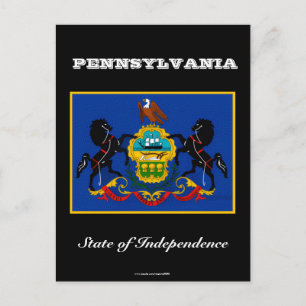 Pennsylvania vlag en slogan briefkaart