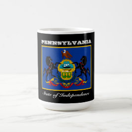 Pennsylvania vlag en slogan koffiemok