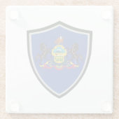 Pennsylvania vlag glazen onderzetter (Achterkant)