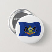 Pennsylvania Vlag Knop Ronde Button 5,7 Cm (Voorkant /achterkant)