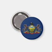 Pennsylvania-vlag Magneet (Voorkant / Achterkant)